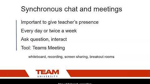 Synchronous chat and meetings