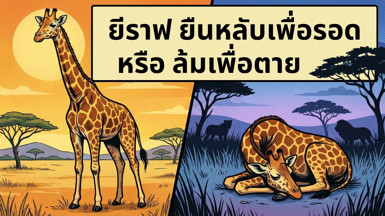 ยีราฟ ยืนหลับเพื่อรอด หรือล้มเพื่อตาย | ราคาที่ต้องจ่ายของสิ่งมีชีวิตที่สูงที่สุด