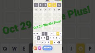 October 29 Wordle Plus 6 Letters Solved!