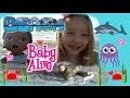 BABY ALIVE has a FUN DAY at the BEACH! SWALLOWED by the OCEAN. The Lilly and Mommy Show! FUNNY KIDS
