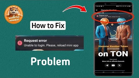Hamster Kombat unable to Login || Hamster Kombat oops,try again please problem