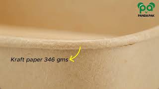P10136 Kraft Rectangular Boxes 650ml