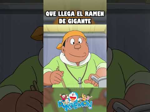 ¡Nadie quiere probar el ramen de Gigante! 🍜😂 #doraemon #shorts