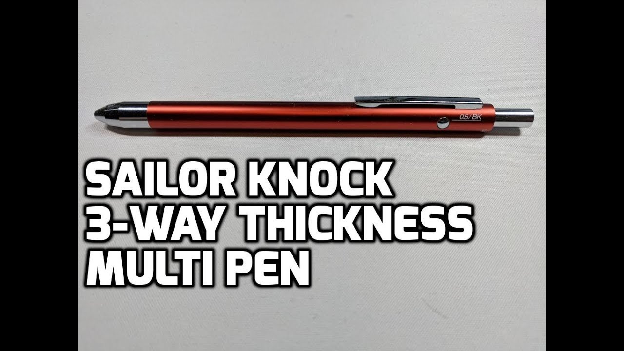 Sailor Knock 3-Way Thickness Ballpoint Pen Unboxing and Review