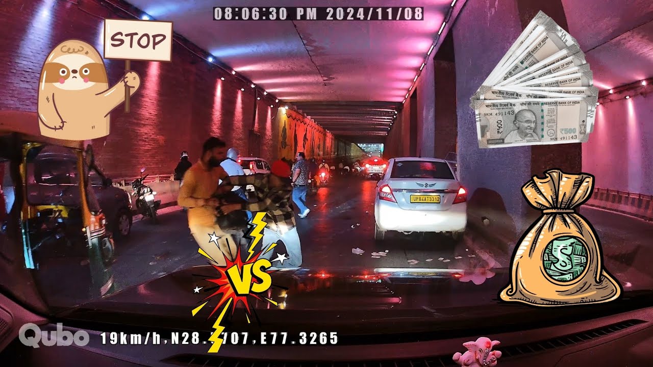 Fight for money 💰 🤑 on Road 