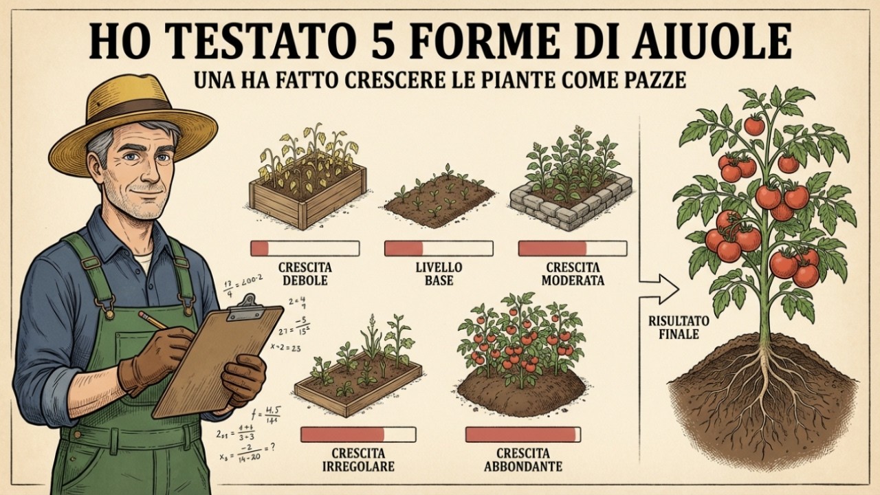 Ho testato 5 forme di aiuole: una ha fatto crescere le piante come matte