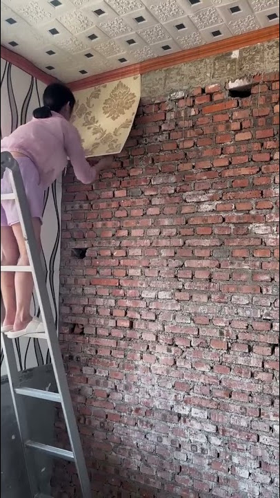 How to Stick Wallpaper , Home decoration with Stick Wallpaper part1191