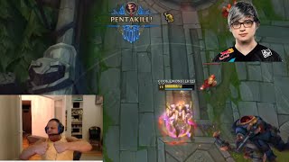 Tyler1 Draven Pentakill Against Former C9 Sneaky