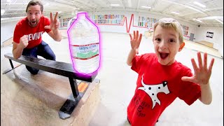 Father VS Son HUGE BOTTLE FLIP / Epic Trick Shots!