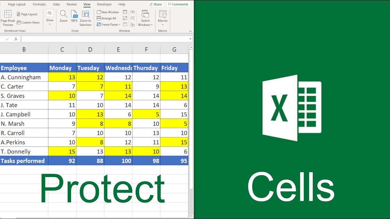 word edit excel table in protected document