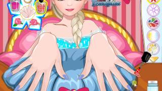 Frozen Elsa Nail Salon Gameplay Walkthrough at www.elsa-games.net screenshot 4