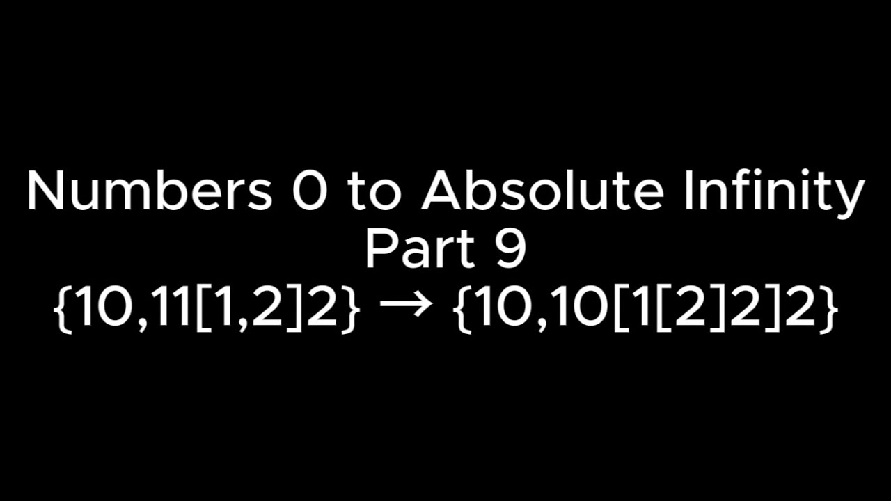 Numbers 0 to Absolute Infinity (Part 9/18) [{10,11[1,2]2} → {10,10[1[2 ...
