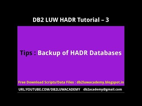 DB2 HADR Part 3 - Tips on Backup of HADR Databases