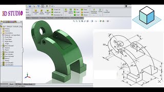 SolidWorks Tutorial #11 Exercise | 3D Studio | Extrude | Extrude cut