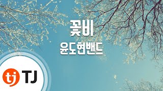 Video thumbnail of "[TJ노래방] 꽃비 - 윤도현밴드(YB) / TJ Karaoke"