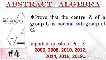 Prove that the Centre Z of a group G is normal subgroup of G. #educationhelp #abstractalgebra