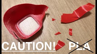 CAUTION! 3D Printed PLA face mask. Watch this before you wear or print it for others.