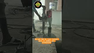 Hadi concrete slab hole karne ka machine testing ke liye core cutting #daimond #concrete #cutting