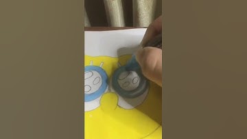 Drawing Spongebob X-ray Effect Using Posca Markers! NashVibes Art Inspired! #shorts