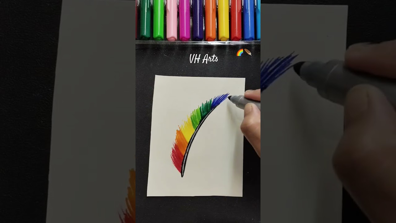 🌈🪶.. техники рисования маркерами ✨//простая идея для рисования 