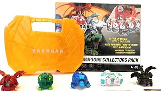 UNBOXING NEW RARE BAKUGAN BATTLE PLANET CHAMPIONS COLLECTORS PACK WITH 6 BAKUGAN & BAKU STORAGE CASE