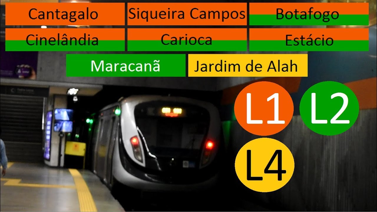 Metrô Rio / Rio de Janeiro Metro video 2: Linha 1, Linha 2 & Linha 4
