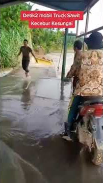 mobil truk sawit kecebur sungai#shorts