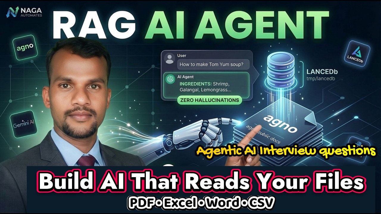 What is RAG? Build a Document AI Agent in 5 Minutes | Vector DB (LanceDB) + Agno + Gemini