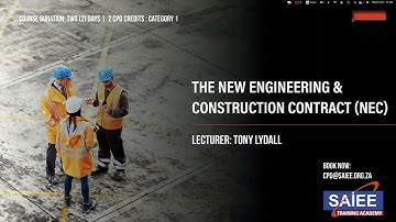 SAIEE Training Academy | The New Engineering & Construction Contract NEC