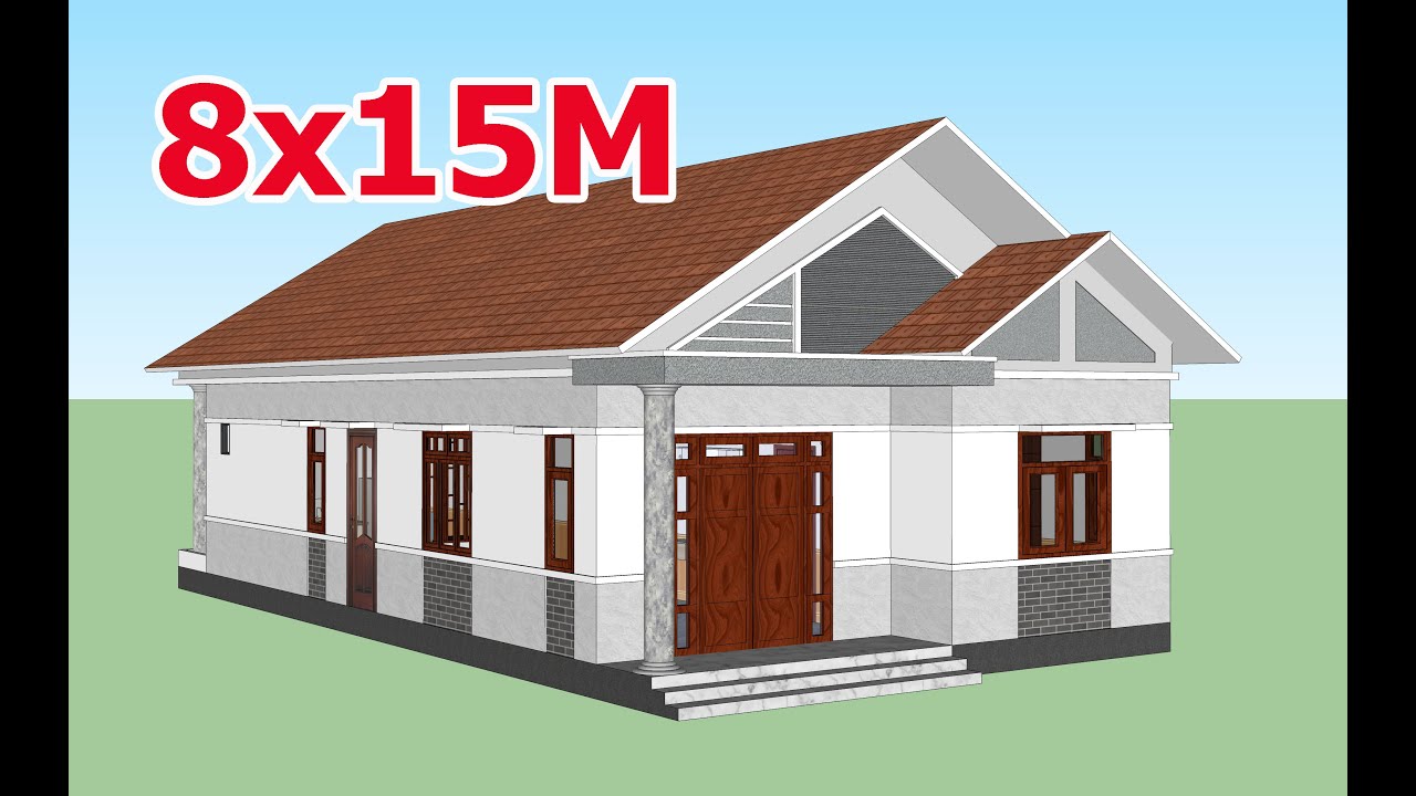 Top 50 mẫu nhà cấp 4 mái thái 8x15m đẹp nhất