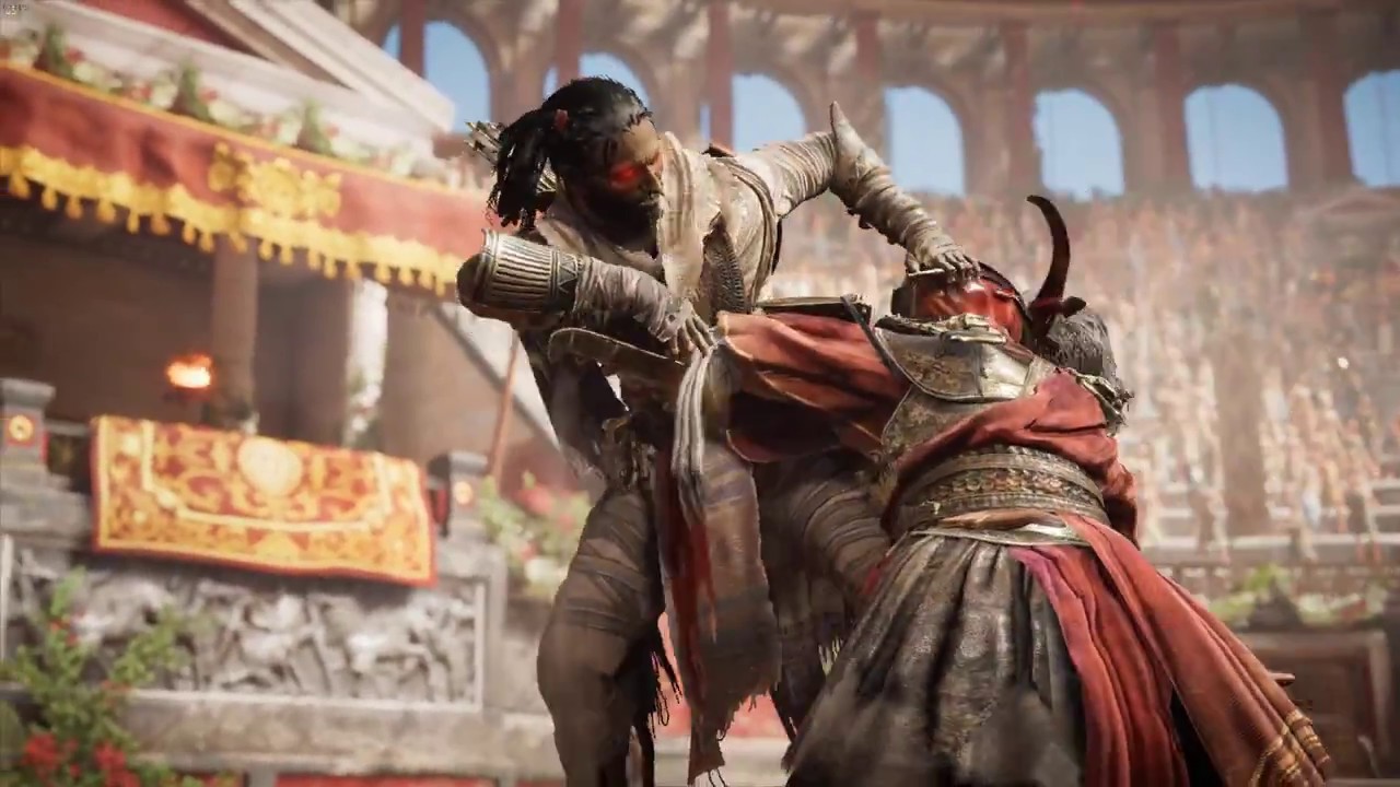Assassin S Creed Origins Fighting The Hoplite Azom Exigo Gtx 1070 Youtube