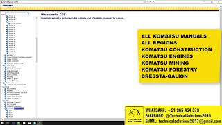 Komatsu CSS Manuals + Parts Viewer 2019 - Online Support