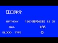 江口洋介 誕生日 生年月日 身長 血液型