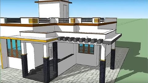 3D HOUSE DESIGN IN SKETCHUP | FRONT ELEVATION | Model #2