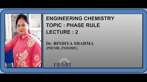 PHASE RULE, LECTURE 2 by Dr  Bindiya Sharma