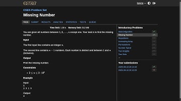 CSES Problem Set Missing Number