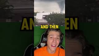 Tornado at DISNEYLAND! *INTENSE* #shorts #reaction