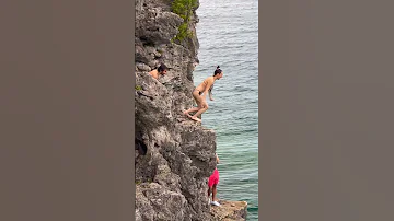 Girl S Ultimate Beach Dare Epic Jumps At The Grotto Tobermory Shorts 