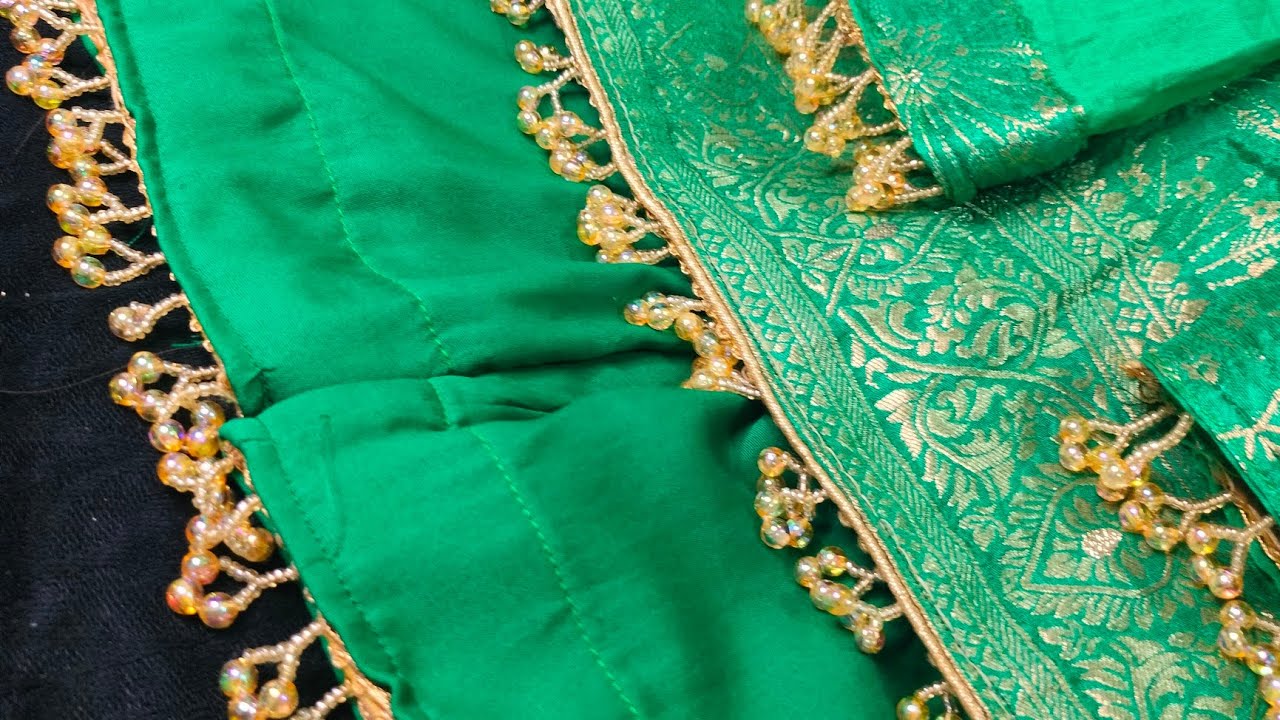 सिले हुए सूट में लेस लगाना सीखें | Designer lace stitch on suit