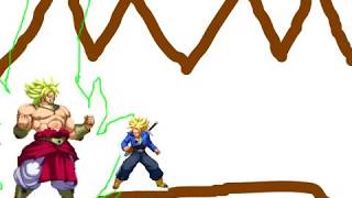 animation battle : trunks vs broly