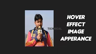 Information Image appearance in hover in html and css News