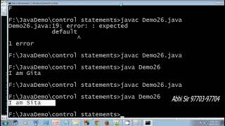 control statements switch case Statement in java in Hindi Part 11