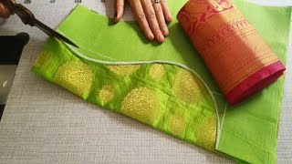 Paithani saree blouse back neck design || blouse || cutting and stitching back neck blouse design 