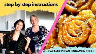 HOW TO MAKE THE BEST CARAMEL PECAN CINNAMON ROLLS + BAKING 101 TIPS