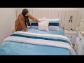 روتين مليئ بالهدوء والراحة تنظيف غرفه النوم وفرشتها بالفرش الجديد النتيجه تجنن 