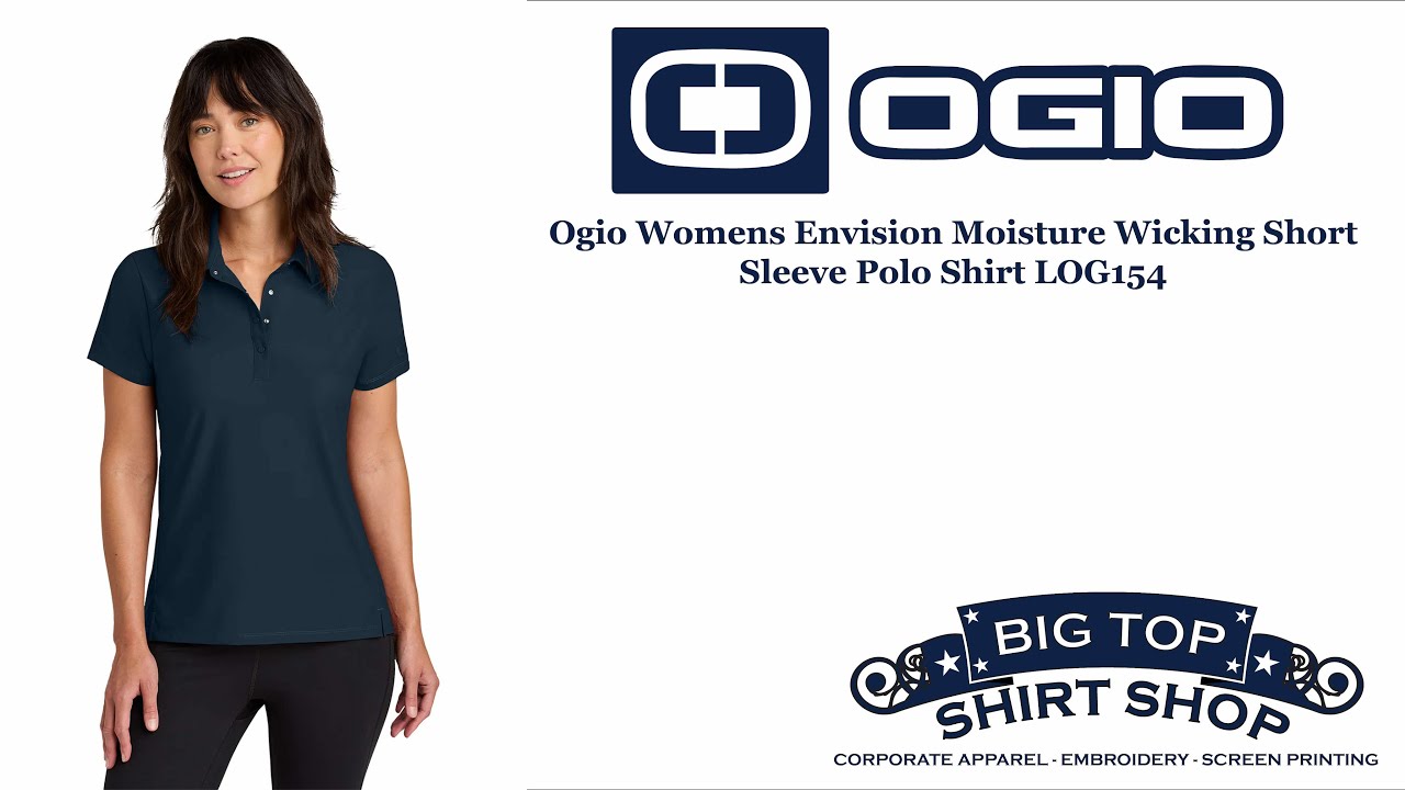 Ogio Womens Envision Moisture Wicking Short Sleeve Polo Shirt LOG154