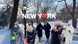 [4K]🇺🇸NYC Walk🗽Coldest Day on Upper East Side & Central Park ❄️S’MORES Hot Chocolate | Jan 2024