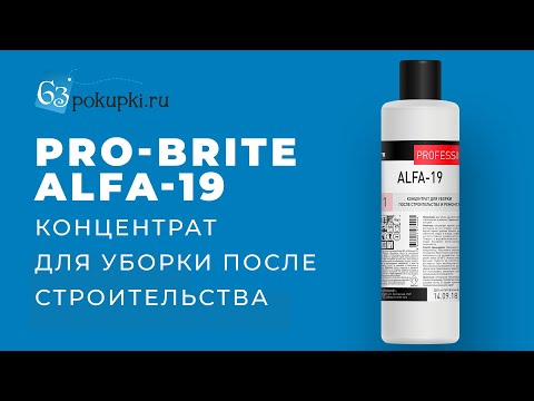 PRO BRITE ALFA 19 КОНЦЕНТРАТ ДЛЯ УБОРКИ ПОСЛЕ СТРОИТЕЛЬСТВА- Чудесная чистка швов- 63pokupki-ru