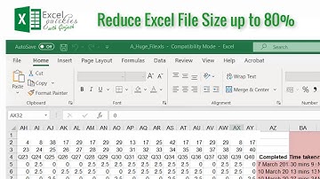Excel Quickies: How to Reduce Excel File Size by 80% Send Large File Attachment