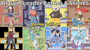Pokémon Ruby & Sapphire - All Gym Leader Battles & Scenes